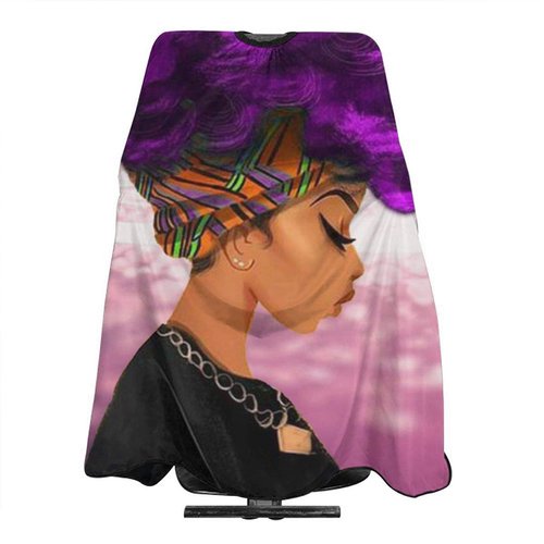 Black Woman Barber Cape Haircut Capes Salon Hair Cutting Capes Personalized Apron Hairstylist Hairdressing Cape 55 X 66 in