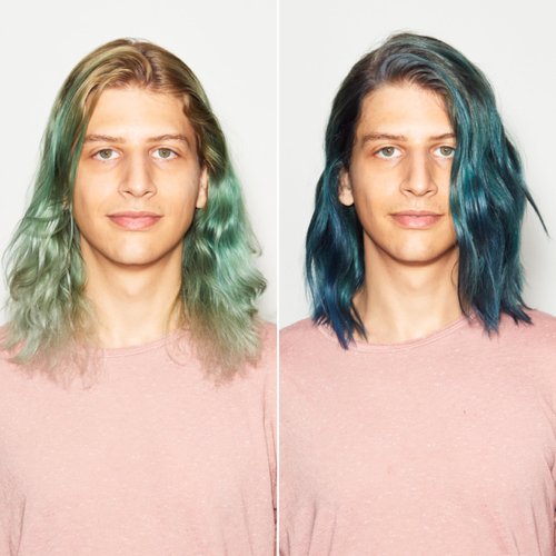 oVertone Haircare Color Depositing Conditioner - 8 oz Semi Permanent Hair Color with Shea Butter & Coconut Oil - Temporary Hair Color Dye - Vegan, Cruelty-Free - Smoky Blue