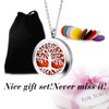 Essential Oil Necklace Diffuser Necklace Stainless Steel Not Fade Gift Set for Women and Girls 30mm Tree