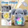 Hopearl Talking Elephant Repeats What You Say Light up Nodding Electric Speaking Interactive Animated Toy with USB Charger Gifts for Toddlers, 7''