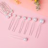 Teaaha Silver Pearl Hair Pins, 36pcs French Style Hair Clips for Women, Hair Securing & Hairdressing, Wedding Guests, Prom Attendees, Elegant Women (0.31in-0.78in)