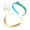 Carkno Princess Costume Accessories Women Girls Dress Up Headband Necklace Halloween Cosplay