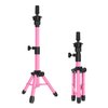 AliLeader 25 Inch Mannequin Head Stand Tripod for Mannequin Head Wig Stand Tripod Wig Head Stand for Training Heads and Canvas Block Head (Mannequin Head Not Included,Pink)