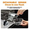 MUYG Bird Bath Box for Cage, Parrot Hanging Planet Bathtub No-Leakage Transparent Omnidirectional Observation Tub Shower Box Birds Cage Accessory for Canary Parrot Crested Cockatiel Lovebird