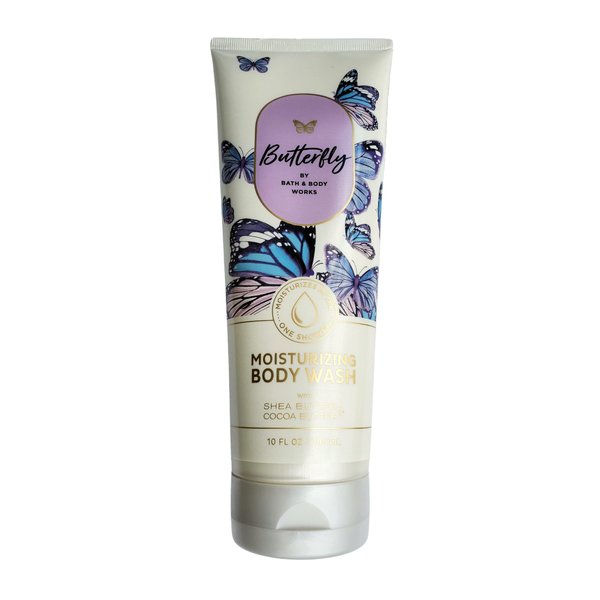 Bath and Body Works Butterfly Shea Butter and Cocoa Butter Moisturizing Body Wash 10 oz (Butterfly)