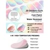 TOROKOM Semi Cured Gel Nail Strips 20PCS Rainbow Ombre Self-Adhesive Gel Nail Wraps Strips Long Lasting Summer Real Nail Polish Stickers with Cuticle Stick, Nail File-UV/LED Lamp Required…