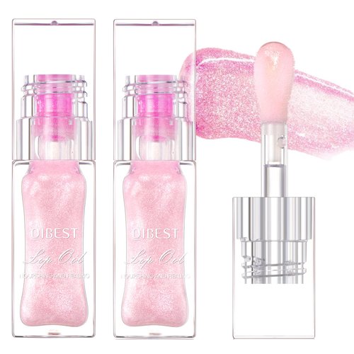 Color Changing Lip Oil,2Pcs KTouler Cosmetics Nourishing Lip Glow Oi, Plumping Color Changing Lip Oil, Long Lasting Non-sticky Hydrating Lip Oil