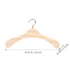 Wooden Dolls Clothes Hangers 10pcs Wooden Dolls Clothes Hanger Mini Doll Hanger Doll Dress Outfit Holders Dollhouse Miniature Accessories for Doll Closets, Pet Hangers (4.68in)