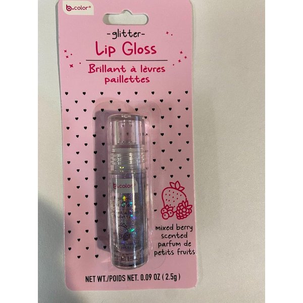 b.color Glitter Lip Gloss Strawberry (.09 oz)
