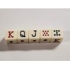 Spanish Poker Dice Set with Red Mesh Bag