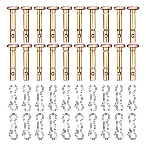 Hunter-wish Shear Pins and Cotter Pins Fit for MTD Snowblower - Shear Pins 20pcs and Cotter Pins 20pcs Compatible for Cub Cad et Troy Bilt Craftsman 24" 26" Snow Thrower, Replace 738-04124A 714-04040