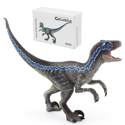 Gemini&Genius Velociraptor Dinosaur Toy for Kids, Raptor Dinosaur Toy Figure with Moveable Jaw and Hands, Realistic and Solid Velociraptor Gift Box, Play, Display, Collection for Kids and Dino Lovers