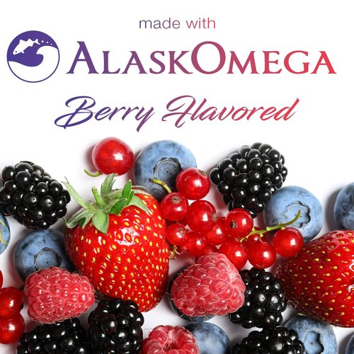 SmarterVitamins Omega 3 Fish Oil, Strawberry Flavor, Burpless, Tasteless, 2000mg, DHA EPA Triple Strength Brain Support, Joint Support, Made with AlaskOmega®, Heart Support