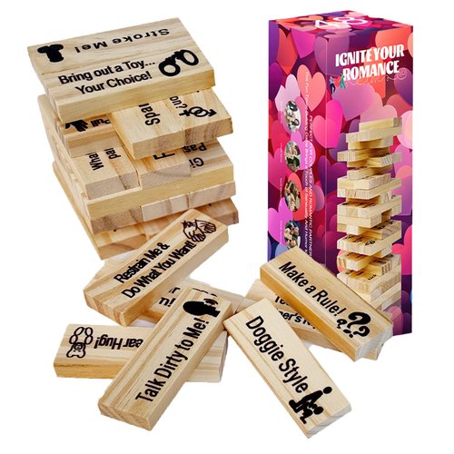 BEEMOY Top Party Games for Adults Super Naughty Block Tower Game Fun Block Tower Stack Games for Couples Date Night