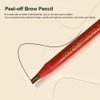 5pcs Eyebrow Pencil Waterproof Permanent Makeup Pencil Eyebrow Mapping Pencil Pull Cord Peel-off Eyebrows Tattoo Makeup Cosmetics Eyebrow Pencil (Red Paper-Deep Brown Core)