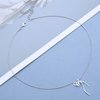 TseanYi Bow Pendant Necklace Silver Bow Knot Necklace Line Bow Tie Pendant Necklace Snake Chain Choker Necklace Minimalist Bow Snake Chain Necklace for Women Jewelry