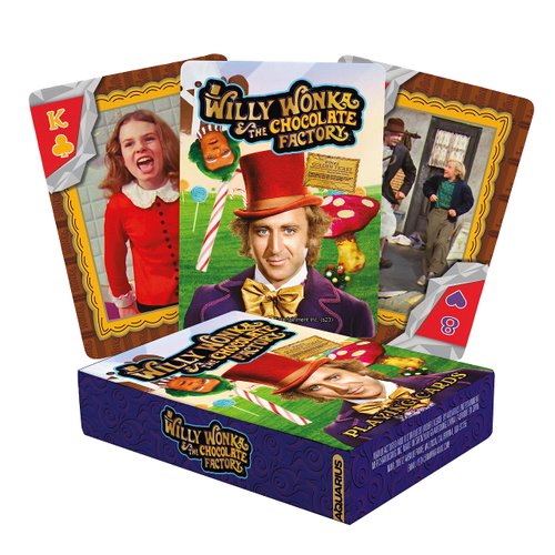 Aquarius Willy Wonka Playing Cards - Willy Wonka Themed Deck of Cards for Your Favorite Card Games - Officially Licensed Willy Wonka Merchandise & Collectibles