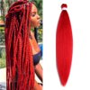 BALINGHAIR Braiding Hair Pre-Stretched High Temperature Synthetic Fiber Braid Hair Red (A12-1Pack)