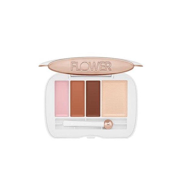 FLOWER BEAUTY Red Carpet Secret Eye Bright Primer and Concealer Palette - Deep (Pack of 2)