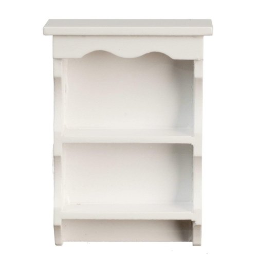 Melody Jane Dolls Houses Dollhouse White Sweetheart Country Wall Shelf Miniature 1:12 Shelf Unit