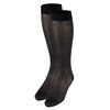 Truform Sheer Compression Stockings, 15-20 mmHg, Women's Knee High Length, Diamond Pattern, Charcoal, Medium