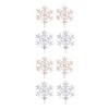 Beaupretty 8 Pieces Christmas Snowflake Hairpins Blue Rhinestone Snowflake Hair Clips Metal Bobby Pins Winter Barrettes for Women Girls