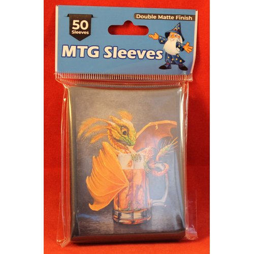 MTG Sleeves 50 MTG Standard Card Sleeves Deck Protector - Amber Beer Drink Dragon