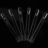 200 Pieces Nail Swatch Sticks Clear Square Nail Tips Nail Color Display Sticks Nail Swatches with Metal Screw Holder Fan Shaped Plastic Sample Sticks