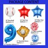 HADCKJA Baseball Balloon Baseball Birthday Party Supplies with 9th Balloon Baseball Glove Balloon Red Blue Star Red Blue Confetti Balloon for Baseball Party Decorations Birthday Party Decorations 9Pcs