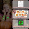 Partywind 204 Glow Styles Thanksgiving Decorations Tattoos for Kids, Individually Cut Tattoos for Thanksgiving Fall Autumn Party Supplies, Turkey Pumpkins Tattoo Stickers Crafts Games