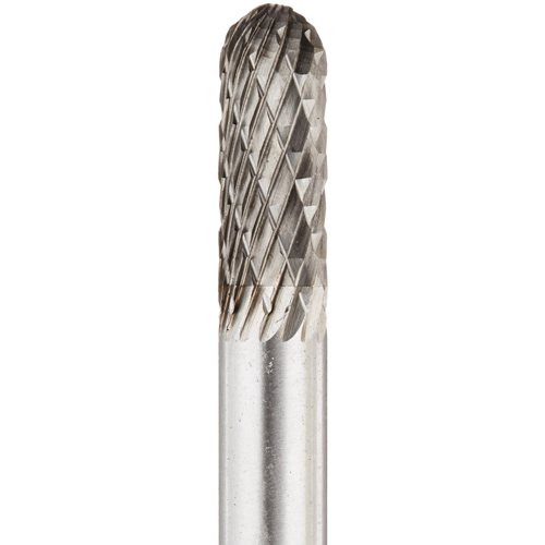Drill America SC-1 Carbide Burr/Rotary File Cylindrical Radius-End Double Cut for Die Grinder 1/4" Dia. x 1/2" Cut Length with 1/4" Shank and 6" Overall Length, DUL Series