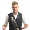 TOBATOBA 40th Birthday Decorations for Men 40th Birthday King Crown and Birthday King Sash Set, 40th Birthday Gifts Men Happy 40th Birthday Decorations Men