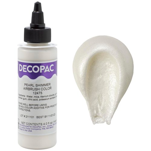 DecoPac Premium Airbrush Color, Pearl Shimmer, Edible Airbrush Paint for Decorating Cakes, Cupcak...