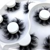 AMSDCN Lashes Fluffy 3D Faux Mink Lashes 25mm Long Natural Look False Eyelashes for Eye Makeup Reusable Eyelashes (5pairs-Awx6)