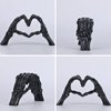 DOVDOV Hand Bone Hand Heart Statue, Black Home Decor, Halloween Table Decorations, Scary Finger Decorative Sculpture, Halloween Decorations Coffee Table Bookshelf Living Room Bookshelf.