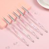 TEOYALL Nail Art Liner Brushes, Fine Line Nail Brush 7/9/11/15/20mm Thin Detail Precision Drawing Brushes for Gel Nail Polish