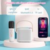 Mini Karaoke Machine for Kids,Portable Bluetooth Speaker with Wireless Microphone for Kids Toddler,Gifts for Girls and Boys Birthday (Pink 2 mic) (White 2 mic)