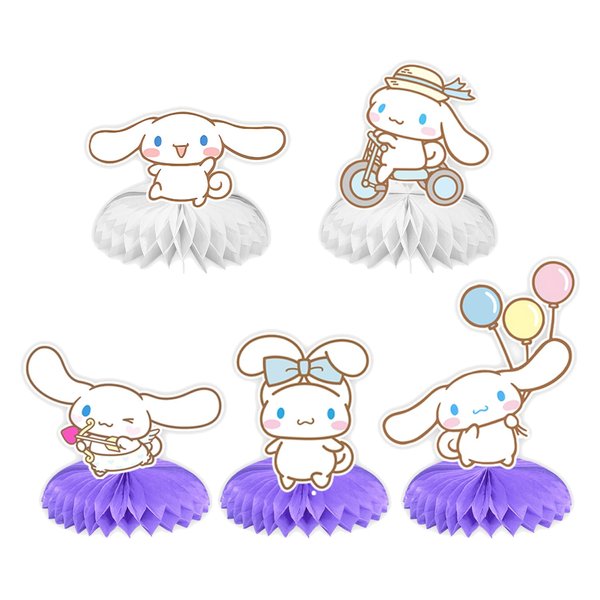 MUSNOW Cinna-morolls birthday party supplies Honeycomb Centerpieces for kids birthday party decoration