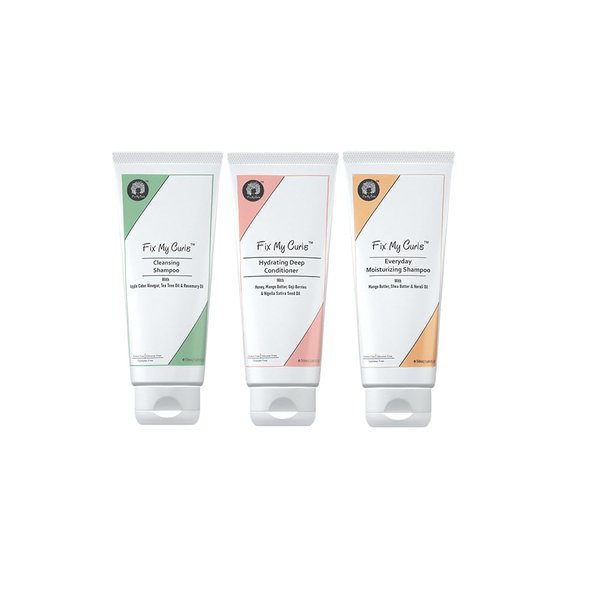 Fix My Curls Travel Size, Wash Day Bundle, With Evermore, Squeaky Cleansing Shampoo, And Mellow Deep Conditioner, 1.78 Oz Each