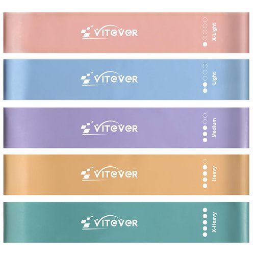 Resistance Bands for Working Out, Exercise Bands Resistance Band for Physical Therapy, Stretch Bands for Legs, Arm, Whole-Body Fitness, Booty, Stretching, Women & Men Workout Bands, Set of 5