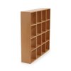 Miniature Furniture Wooden Storage Rack 16 Grid Shelves 1:12 Dollhouse Accessories Bookshelf Display Shelf Wall Rack Stand Mini House Scene Decoration (Wooden)