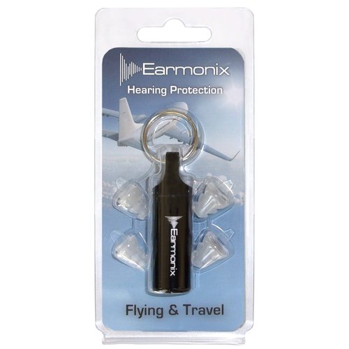 Earmonix Flying & Travel Ear Plugs – Noise Reduction Earplugs for Airplanes, Buses, Driving – Reduces Air Pressure Changes, Road and Background Noise - Reusable Easy to Clean and Carry