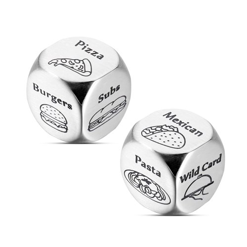 Stocking Stuffers for Adults Women Men Anniversary Food Dice Valentine Gifts for Her Him Girlfriend Boyfriend Birthday for Wife Husband Wedding One Year 11 Year Anniversary Couples Date Night Decision