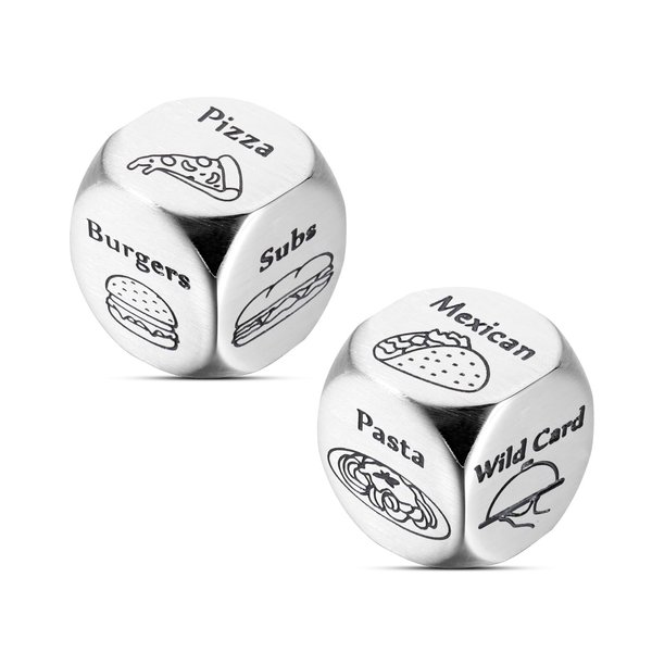 Stocking Stuffers for Adults Women Men Anniversary Food Dice Valentine Gifts for Her Him Girlfriend Boyfriend Birthday for Wife Husband Wedding One Year 11 Year Anniversary Couples Date Night Decision