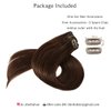 Clip in Hair Extensions, Human Hair Dark Brown Remy Hair Extensions Clip on 7 Pieces 70Gram Silky Straight Double Weft Long Real Hair Extensions Clip ins 22Inch 2 Sets Full Head for Women
