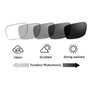 mincl Transition Photochromic Bifocal Reading Glasses for Mens and Womens, Square Sports Sunglasses Readers 0~+4.00 (Black, 1.75)