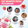 softbear Potassium Citrate 1000mg Gummies – Suagr Free Potassium Gummies for Muscle Support & Electrolyte Balance – Potassium Supplement for Women & Adults, Vegan, Raspberry Flavor (60 Count)