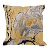 HGOD DESIGNS Throw Pillow Cover Black Gold Golden and Silver Marble Ink Abstract Painting Beautiful Gray Effect Aqua Decorative Pillow Case Home Decor Square 18X18 Inches Pillowcase