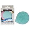 Michel Mercier Pack and Go Detangler - Innovative Mini Scalp Massager for Less Breakage - No Pain Hair Brush - Thick Hair - Turquoise-Pink - 1 pc