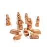 Olive Wood Gifts Shop Handcrafted Olive Wood Nativity Set (3.5" Wood Abstract Figurines), Carved by Talented Christian’s Artists in Bethlehem, The City of David